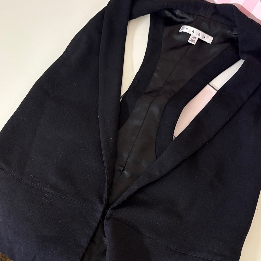 CAbi Elegant Black Halter Vest